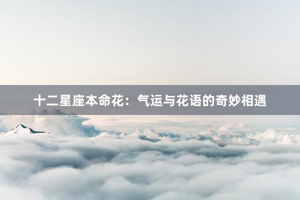 十二星座本命花：气运与花语的奇妙相遇